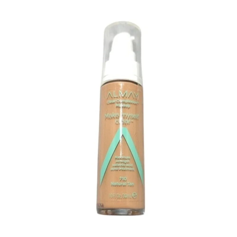Almay Clear Complexion Foundation 710‎ Natural Tan Salicylic Acid Matte New